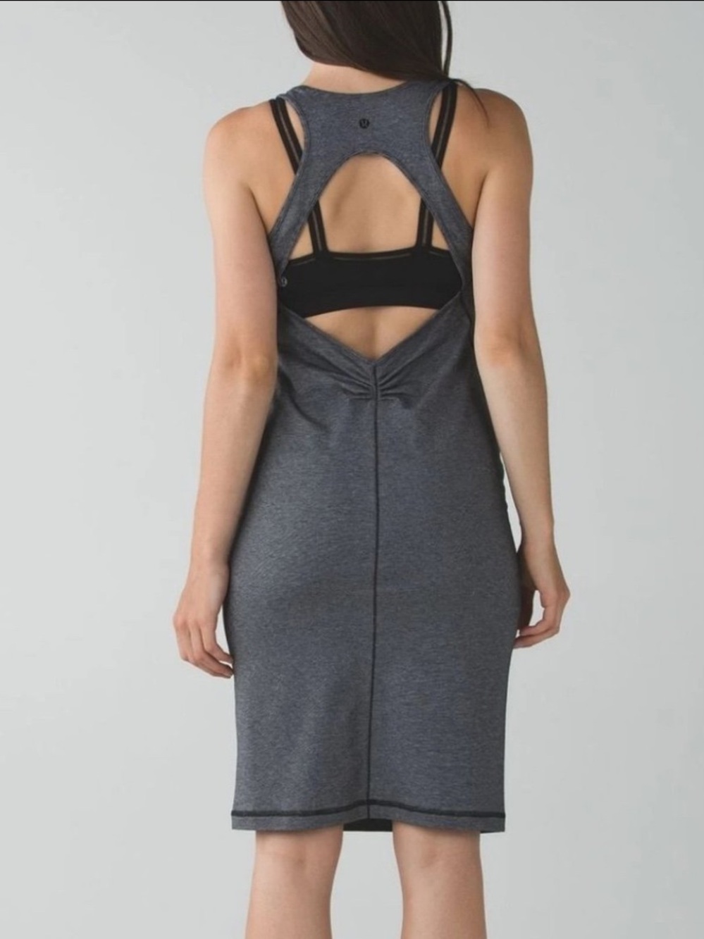 Lululemon Go For It Active Sleeveless Open-Back Striped Dress